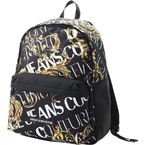 Logo All Over Rucksack - Versace Jeans - Versace Jeans Couture - Modalova