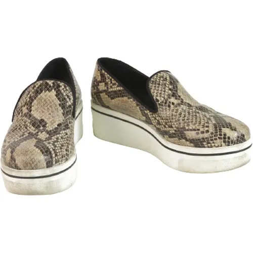 Loafers Platform Wedge Python Snakeskin S , female, Sizes: 7 UK - Stella McCartney Pre-owned - Modalova