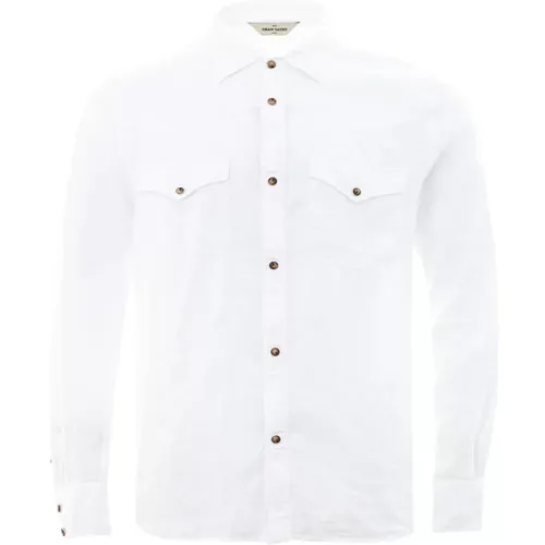 Linen Elegance Shirt , male, Sizes: L - Gran Sasso - Modalova