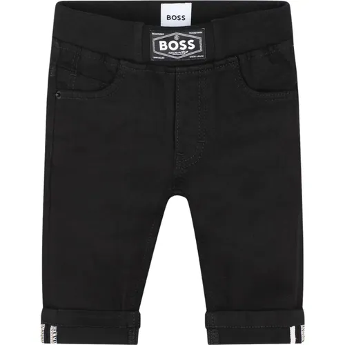 Schwarze Elastische Taille Baby Jeans , Herren, Größe: 80 CM - Hugo Boss - Modalova