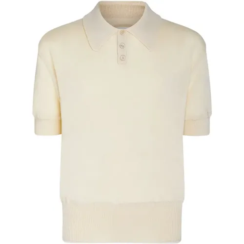 Off-White Gestricktes Polo-Shirt - Maison Margiela - Modalova
