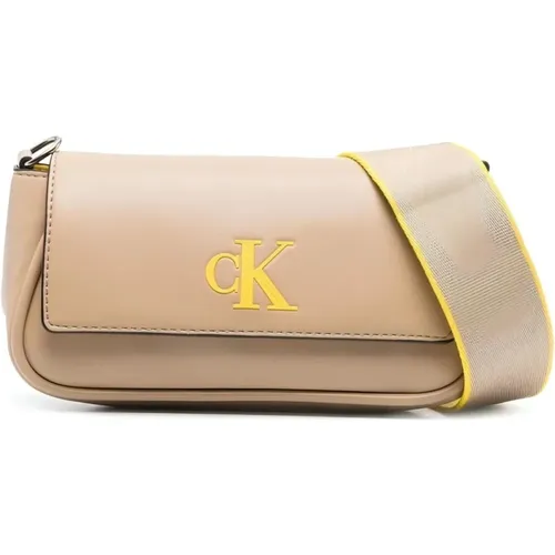 Sleek ew flap conv sb20 solid cross body bags , female, Sizes: ONE SIZE - Calvin Klein Jeans - Modalova