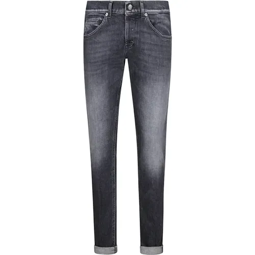 Slim Fit Jeans mit Reißverschluss , Herren, Größe: W35 - Dondup - Modalova