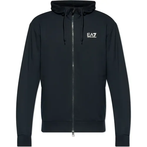 Zip-up Sweatshirt , Herren, Größe: XL - Emporio Armani EA7 - Modalova