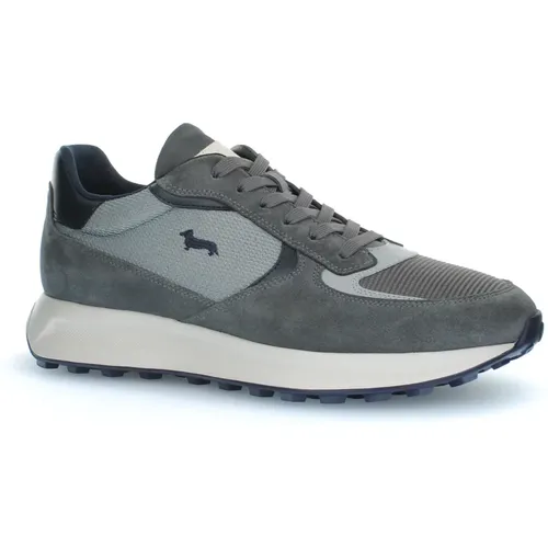 Grey Men's Sneakers Stylish Model , male, Sizes: 10 UK, 5 UK, 7 UK, 6 UK, 9 UK, 8 UK - Harmont & Blaine - Modalova