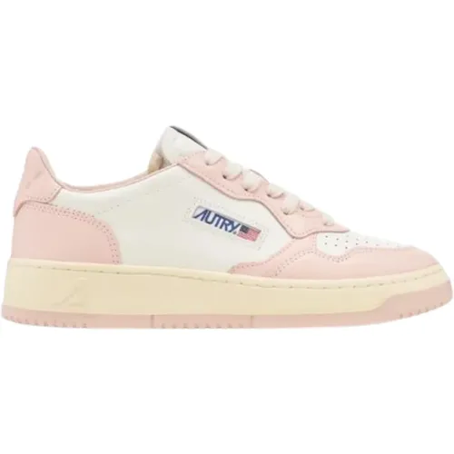 Leder Medalist Sneakers mit Logo-Patch , Damen, Größe: 38 EU - Autry - Modalova