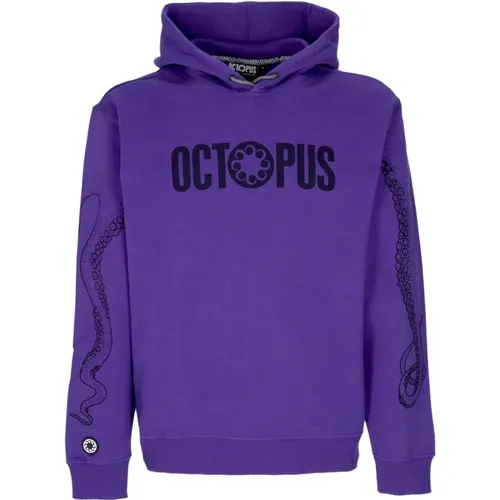 Lila Logo Hoodie Langarm , Herren, Größe: S - Octopus - Modalova