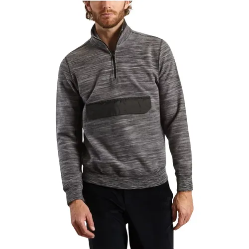 Melierter Schwarzer Polar-Sweatshirt mit Reißverschluss - PS By Paul Smith - Modalova