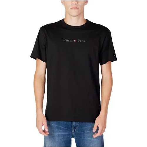 Mens Classic Small Text T-Shirt , male, Sizes: XL, M - Tommy Jeans - Modalova