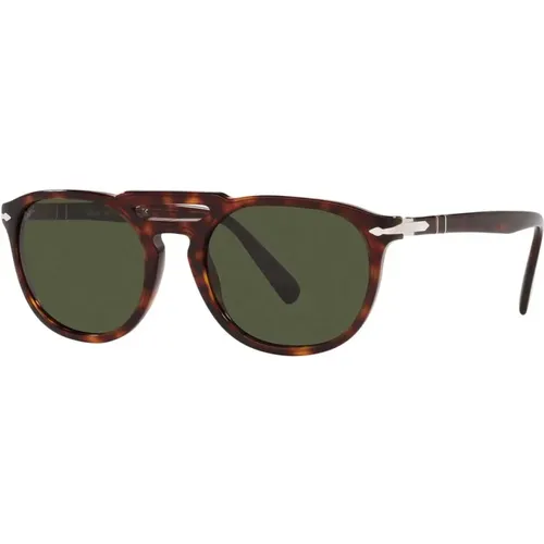 Quadratische Sonnenbrille grüne Gläser Havana - Persol - Modalova