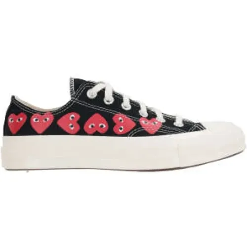 Schwarze Converse Sneakers mit Filip Pagowski Herzdruck , Damen, Größe: 37 EU - Comme des Garçons Play - Modalova