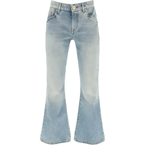 Western Style Crop Bootcut Jeans - Balmain - Modalova