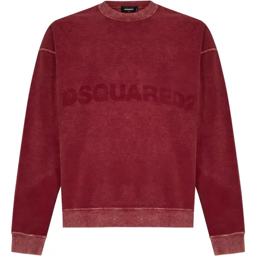 Roter Logo-Sweatshirt Aw24 - Dsquared2 - Modalova