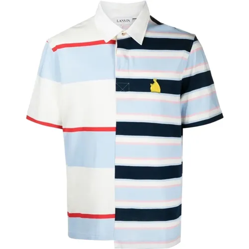 Patchwork Logo Polo Shirt , male, Sizes: S - Lanvin - Modalova