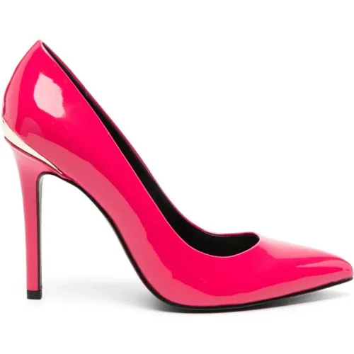 Fuchsia Flache Schuhe mit Gold Detail , Damen, Größe: 40 EU - Just Cavalli - Modalova