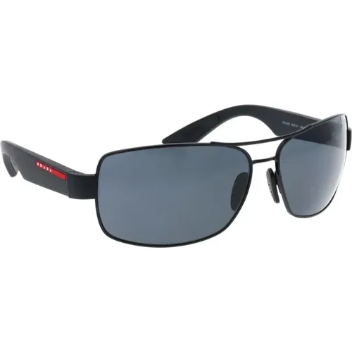 Sport Polarized Sunglasses , male, Sizes: 65 MM - Prada - Modalova