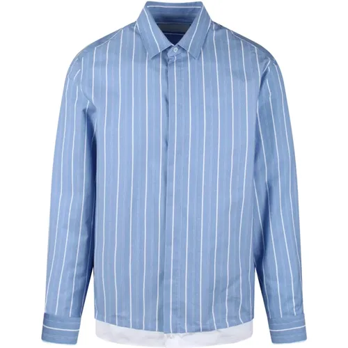 Loose Double Layer Long Sleeve Shirt , male, Sizes: M, S, L - Neil Barrett - Modalova