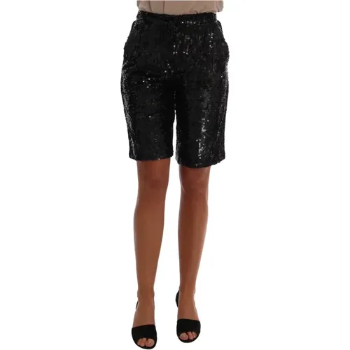 Kurze Shorts - Schwarze Bermuda Shorts , Damen, Größe: 3XS - Dolce & Gabbana - Modalova