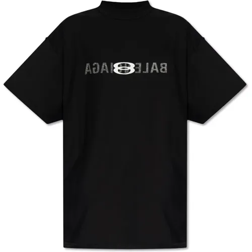 T-Shirt mit Logo , Herren, Größe: L - Balenciaga - Modalova