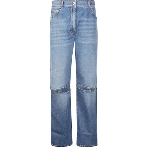 Bootcut Jeans mit Ausgeschnittenem Knie , Damen, Größe: 2XS - JW Anderson - Modalova