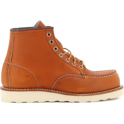 Leder Moc Toe Stiefel mit Traktionssohle , Herren, Größe: 40 EU - Red Wing Shoes - Modalova