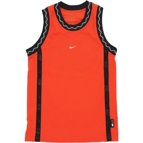 Premium Basketball Trikot Rot/Weiß , Herren, Größe: L - Nike - Modalova