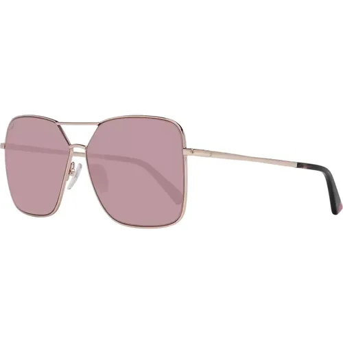 Roségold Verspiegelte Sonnenbrille für Frauen , Damen, Größe: ONE Size - WEB Eyewear - Modalova