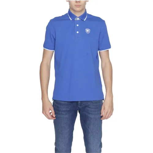 Blaues Polo-Shirt mit Knopfleiste Kurzarm - Blauer - Modalova