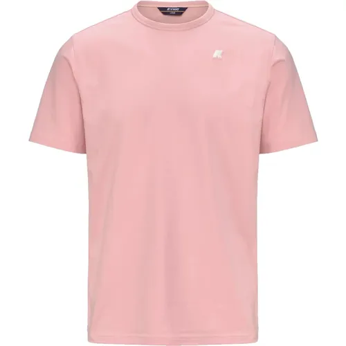 Mens Stretch Cotton Jersey T-shirt , male, Sizes: L, 2XL, XL, M, S, 3XL - K-way - Modalova