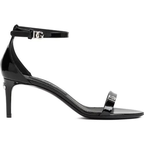 Patent Leather Sandals , female, Sizes: 4 1/2 UK, 3 UK, 6 UK - Dolce & Gabbana - Modalova