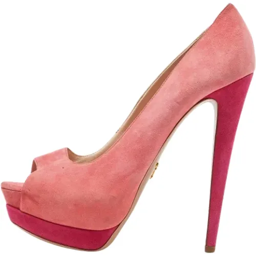 Pre-owned Suede heels , female, Sizes: 8 UK - Prada Vintage - Modalova