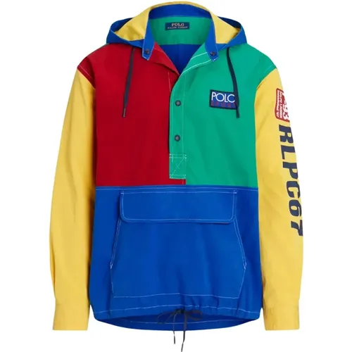 Bunte Jacke mit Kapuze und Logo - Ralph Lauren - Modalova