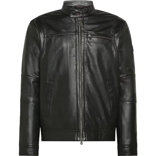 Leather Biker Jacket , male, Sizes: L, 2XL - Peuterey - Modalova