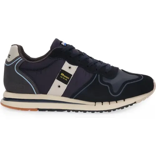 Quartz Sneakers for Men , male, Sizes: 10 UK, 9 UK - Blauer - Modalova