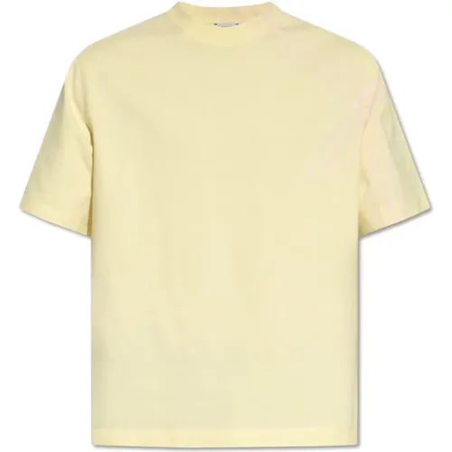 Checked T-shirt , male, Sizes: XL, S, XS, 2XL, M, L - Burberry - Modalova