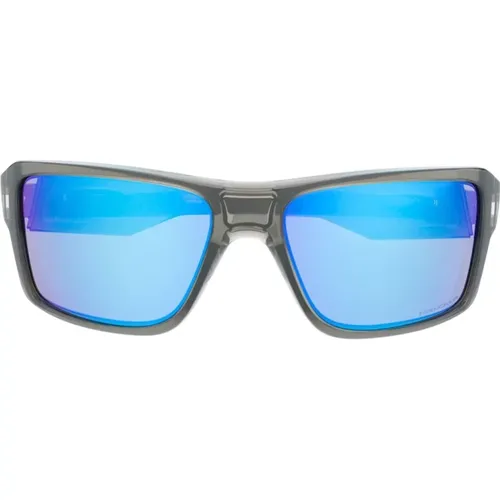 Graue Sonnenbrille mit Original-Etui , Herren, Größe: 66 MM - Oakley - Modalova