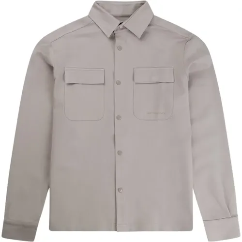 Smart Interlock Overshirt Grey , male, Sizes: M, S, L, XL - Off The Pitch - Modalova