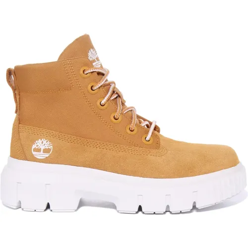 Suede Lace Up Boots Water-Resistant , female, Sizes: 5 1/2 UK - Timberland - Modalova