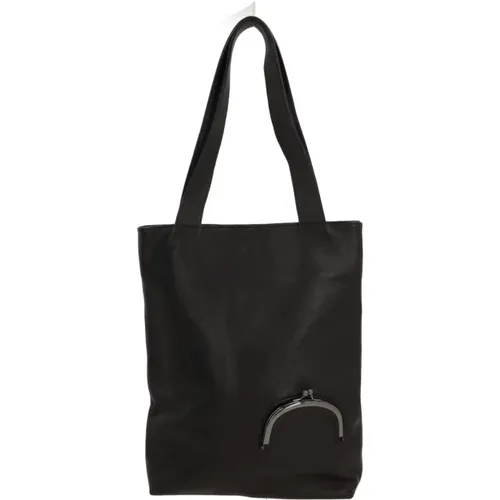 Leather Tote Bag with Coin Purse , female, Sizes: ONE SIZE - Yohji Yamamoto - Modalova