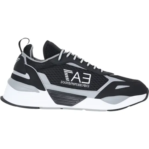 Trendy Ace Runner Sneakers for Men , male, Sizes: 9 UK - Emporio Armani EA7 - Modalova