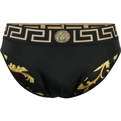 Low Rise Lycra Swim Slip , male, Sizes: M, XL - Versace - Modalova