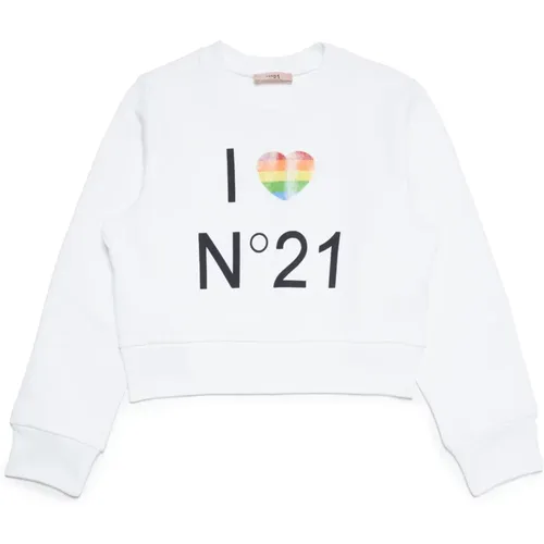 Crew-neck Sweatshirt mit Glitter Print - N21 - Modalova