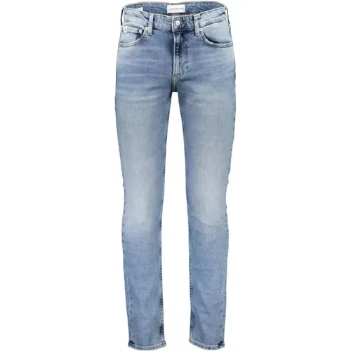 Light Washed-Out Cotton Jeans , male, Sizes: W28 L32, W33 L32, W36 L32, W32 L32, W31 L32, W30 L32, W29 L32 - Calvin Klein - Modalova