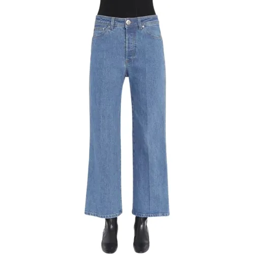 Wide Leg Jeans - High Waist, Light Wash , female, Sizes: M - Lanvin - Modalova