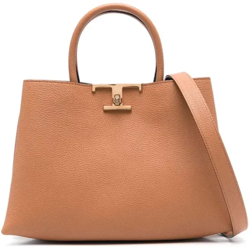 Timeless Leather Tote Bag , female, Sizes: ONE SIZE - TOD'S - Modalova