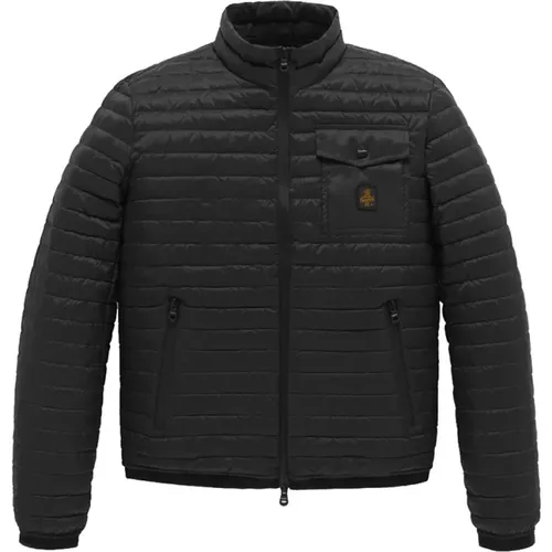 Nylon Zip Jacke mit Logo-Tasche , Herren, Größe: XL - RefrigiWear - Modalova