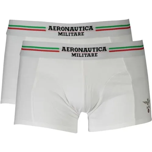 Cotton Boxer Shorts, Elastic Waistband, Logo , male, Sizes: L, 2XL, XL, M - aeronautica militare - Modalova