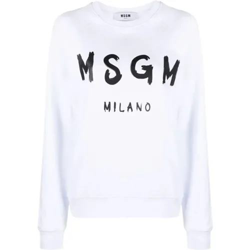 Weiße Sweatshirt Damenmode Msgm - Msgm - Modalova