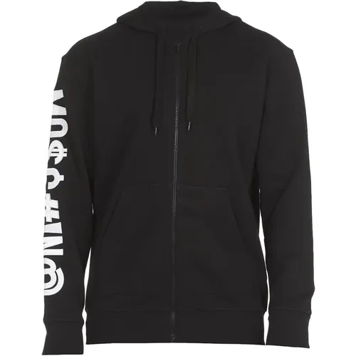 Schwarzer Baumwoll-Sweatshirt mit Logo-Detail , Herren, Größe: L - Moschino - Modalova