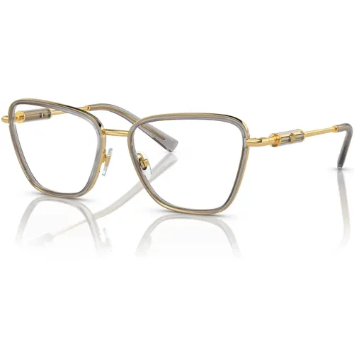 Transparent Graue Brillenfassungen , unisex, Größe: 54 MM - Versace - Modalova